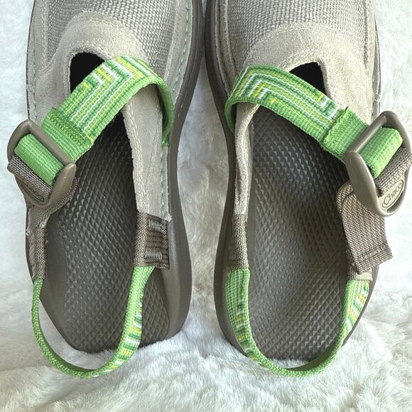 CHACO WomenS ToeCoop Clog Size 9.5 Waterproof Mule Slingback Gray/Green EUC - Picture 6 of 10